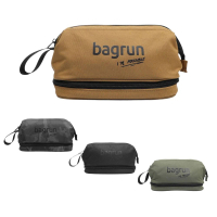 Bagrun 軍風旅行盥洗包(大容量萬用收納包 雙隔層旅行收納包 洗漱包 隨身包 乾溼分離 大開口盥洗包)