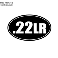 volkrays Interesting Car Sticker Coolest .22lr Oval Gun Accessories Reflective Sunscreen Vinyl Decal Black/Silver/white,7cm*12cm