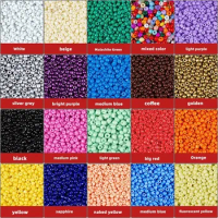 24 color millet beads, porcelain rice beads, 2/3/4mm glass rice beads, diy cross stitch beads, beads, 450g/pack