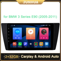 JUNHUA 9 Inch Car Android 10 Radio Wireless CarPlay IPS GPS Navigation Multimedia For BMW 3 Series E90 E91 E92 E93 2005-2011