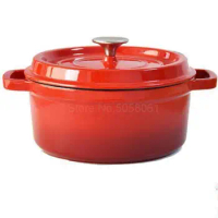 With Thick Cast Iron Pan Manual Cast Iron Pan Soup Pot Stew Uncoated Soup Stewing Cooking Pot Induction Cooker