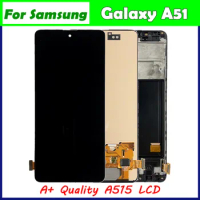For Samsung Galaxy A51 LCD A515F A515F/DS Lcd Display Digital Touch Screen with Frame for Samsung A51 Screen Assembly Replace