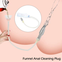 Funnel Enema Nozzle Butt Plug Anus Washing Tube Anal Cleaning Shower Tubes Douche Anal Shower Enema Anal Cleansing Anal Plug