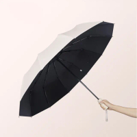 【SeasonsBikini】全自動霧面12骨UPF50+晴雨兩用雨傘陽傘折疊傘 -U02(抗UV折疊傘陽傘雨傘)