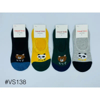♣OW Socks ถุงเท้าข้อเว้าแฟชั่นเกาหลี VS138 แพ็ค 12 คู่คละสี✤
