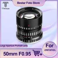 TTArtisan 50mm F0.95 APS-C Large Aperture Portrait Prime Lens Compatible with Fuji X-A10 Sony A6000 A7III Canon M5 RP Nikon Z6