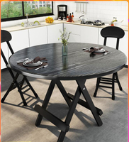 ?折疊圓桌餐桌椅組合家用小戶型簡易戶外擺攤便攜式方桌吃飯桌