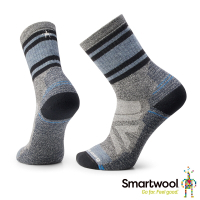 官方直營 Smartwool 機能戶外中級減震印花中長襪 淡灰 美麗諾羊毛襪 登山襪 保暖襪 除臭襪