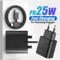 Super Fast Quick Charging 25W PD USB C Charger Cables Eu UK Type C Wall Charger For Samsung S10 S20 S23 S24 Note 10 htc lg