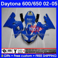 Body Kit For Daytona600 Daytona 650 600 Daytona650 102MC.17 glossy blue Daytona 600 650 02 03 04 05 2002 2003 2004 2005 Fairing