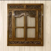 Jendela Krepyak Hias Kayu Jati Ukir Jepara
