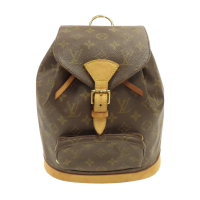 【二手名牌BRAND OFF】LOUIS VUITTON LV 路易威登 棕色 原花 帆布 Montsouris MM 後背包 M51136