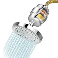 Custom 2 in 1 Shower Head and 15 Stage Shower Filter Set Hard Water Filter For Shower Head Rotation
