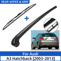 2PCS Car Rear Wiper Blade and Arm Fit for Audi A3 Hatchback 2003-2013 Tailgate Window Rain Brush Windshield Windscreen