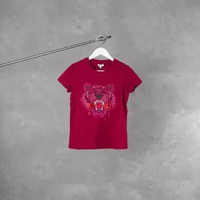 Kaos KENZO TIGER RED PINK MAROON TSHIRT LADIES 100% ORIGINAL XS WOMEN