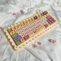 ECHOME Butter Cookie Mechanical Keyboard Kit Acrylic Stack Wireless Tri-mode HotSwap Custom Cute Office Gaming Keyboard for Girl