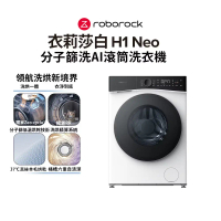 【Roborock 石頭科技】H1 NEO 洗脫烘滾筒洗衣機(白)