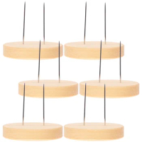 6 Set of Finished Felting Displaying Stand Felting Holder Wooden Bases Needle Display Rack