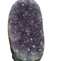 500-550g Natural Amethyst Geode Quartz Cluster Crystal Specimen Energy Healing