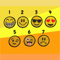 bordir emoji, iron pacth emoji cukup disetrika saja