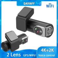 DAYAVY Car DVR Dash Cam 4K Front and Rear cams 2K For Car WIFI Car Dvr Video Recorder Rear View Camera Parking Monitor PK 70 Mai