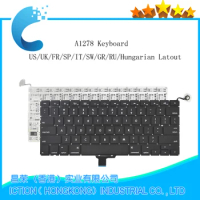 New A1278 Keyboard For MacBook Pro 13'' A1278 US UK French Italy German Russian Spain Hungarian Swedish Keyboard 2009-2012 Year