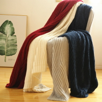 王炸！出口雪尼爾鉤織毯毛線毯沙發毯編織毛毯復古線毯粗針織毯子