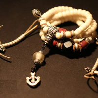 Tibetan Designer Mala Corozo Nut Beads Bodhi Seeds Beads Mala Tibetan Rosary Beads Buddhist Prayer 108 Beads