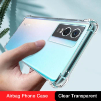 Soft Silicone Case for VIVO Y76 Y76S 5G Luxury Airbag Camera Protection Transparent Original Back Cover Mobile Phone Accessories