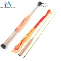 Maximumcatch 4.2FT/1.28M Practice Fly Rod 2 Pieces Orange/Green Color Practice Fishing Rod
