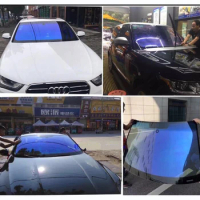 1.52m x 3m Blue VLT 60% Home Glass Car Front Rear Window Tint Solar Film Windscreen Protection Explosion Proof Foils