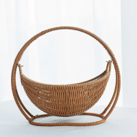 Cradle Creative Fruit Basket Storage Nut Tray Imitation Rattan Woven Basket Household Snack Tray Can
