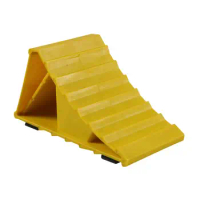 Travel Trailer RV Car Wheel Chock Sturdy Scratch Resistant Portable Versatile Tool Accessory Triangle Base Wheel Stopper Yellow