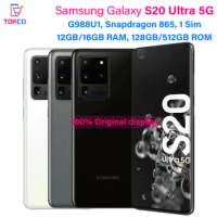 Samsung Galaxy S20 Ultra 5G 128GB G988U1 128GB/512GB Snapdragon 865 Octa Core 6.9" 108MP&amp;48MP 12GB/16GB RAM Unlocked Cell phone