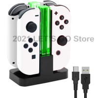 Nintend Switch OLED 4 Joycon Charger Stand Fast Charging Dock Station for Nitendo Nintendo Switch Joy Con Controller Accessories
