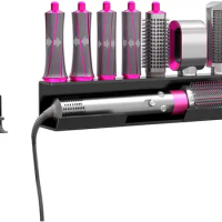 Wall Mount Holder for Dyson Airwrap Styler Hair Curling Iron Wand Barrels and Brushes Storage Stand Rack Acrylic