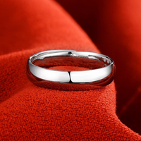 Hàng Chính Hãng Pt950 Nhẫn Bạch Kim Cho Các Cặp Đôi Nam Nữ Một Đôi Nhẫn Bạch Kim Mở Tình Yêu Moissan