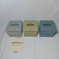 KOTAK BOX TISU BAHAN PLASTIK POLOS MOTIF ROTAN TEMPAT DISPENSER WADAH PENYIMPANAN TISSUE MULTIFUNGSI