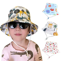 Summer Panama Baby Girls Hat Autumn Cartoon Boys Fisherman Hat Baby Sun Hat Outdoor UV Bucket Hat for Kids Toddler Bonnets