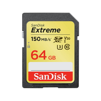 限時★..  免運 SanDisk Extreme 64GB SDXC 150MB/s UHS-3 V30 U3 記憶卡 64G 4K可用 公司貨【全館點數5倍送】【APP下單跨店最高20%點數回饋】