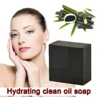 New Natural Bamboo Charcoal Blackhead Handmade Soap Makeup Soap Essence Cleansing Botanical Deep Soap Remover K2b6