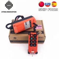 UTING-INNOVATION Industrial Wireless Radio Single Speed 8 Buttons F21-E1B Remote Control 18-65V 65-440V for Crane