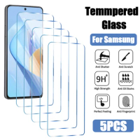 5PCS Tempered Glass For Samsung Galaxy S24 Ultra A54 A14 A13 A53 A34 A33 A52 5G S21 Screen Protector For Samsung S22 S23 Plus