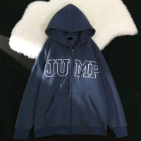 SuperKatun ID - Jacket Big Size JUMP (S-6XL) Zip Zipper Hoodie Pria Wanita Jumbo Oversize Korean Sty