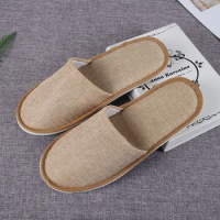 Disposable Slippers Men Hotel Travel Slipper Coral Fleece Autumn Winter Home Slippers Women Beauty Club Washable Shoes 1 Pairs