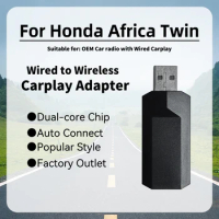 New Apple Carplay Adapter for Honda Africa Twin Smart AI Box Car OEM Wired Car Play To Wireless Carplay USB Dongle Plug and Play