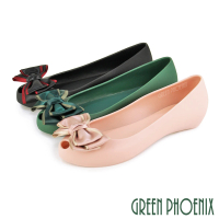 GREEN PHOENIX 波兒德 女款 防水 娃娃鞋 雨鞋 水鞋 內增高 魚口 香香鞋(粉紅、綠色、黑色)