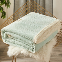 雪花絨毛毯雙面絨被套兩用單毯冬季春秋多功能蓋毯保暖牛奶絨毯子