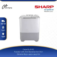 SHARP MESIN CUCI 2 TABUNG AQUOS 8KG 8 KG EST90MWPK EST90MWBK EST90MWHK EST 90MWHK EST90 EST90MW PINK
