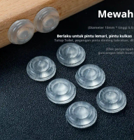 Karet tahan aus rumah tangga anti-ketukan bulat bisu partikel anti-tabrakan transparan pintu kabinet